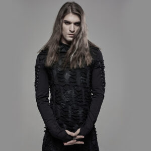 Gothic Hole Hooded T-Shirt
