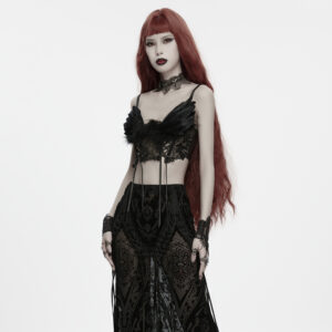 Fallen Angel Fluffy Lace-Up Bralette