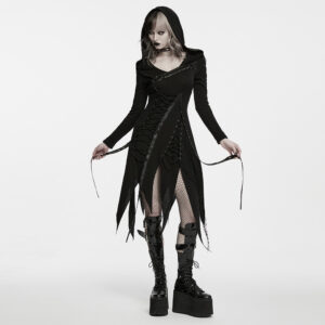 Punk Hooded Asymmetrical Dress