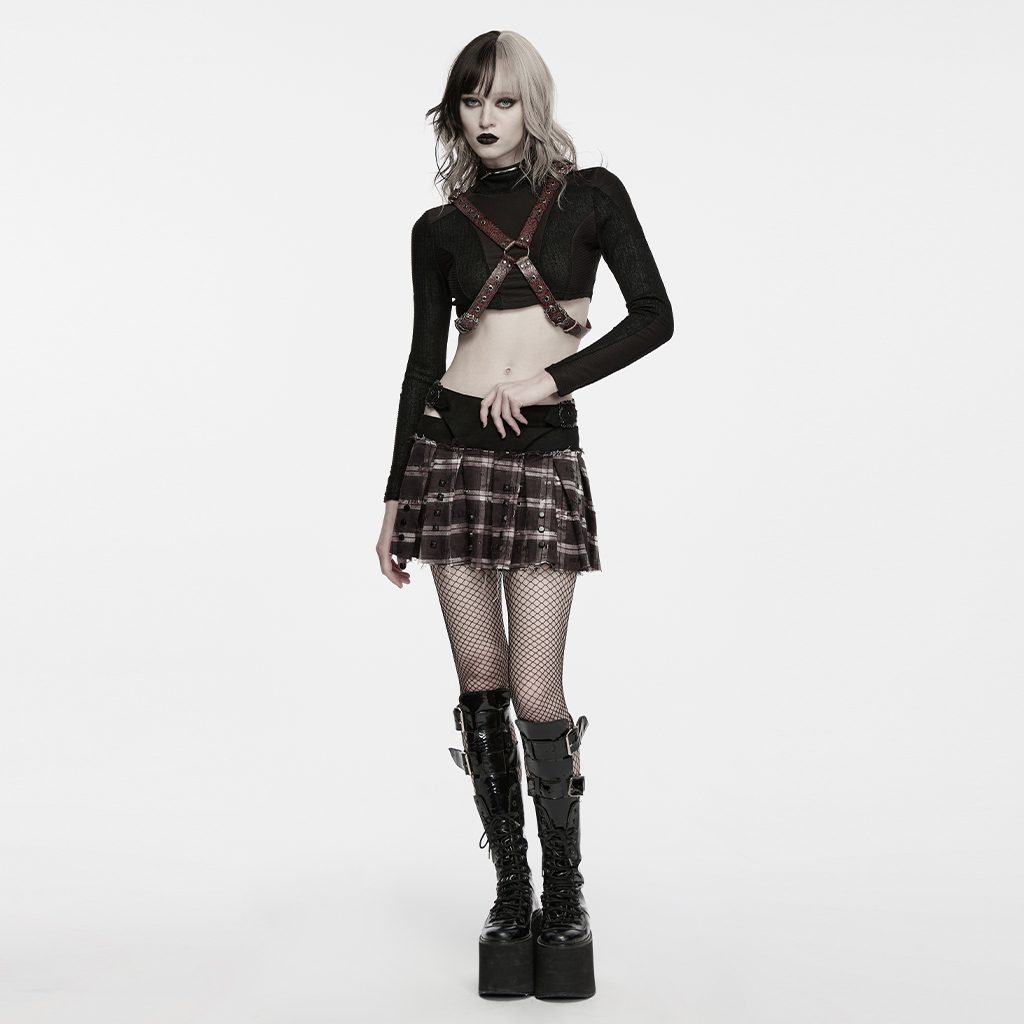 Antiqued Leather Embossed Harness - Image 4
