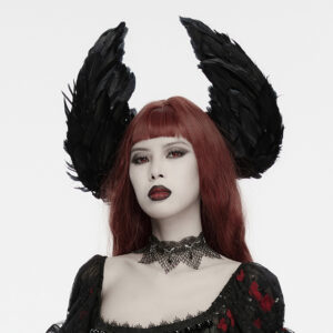 Gothic Fallen Angel Feathered Head Piece