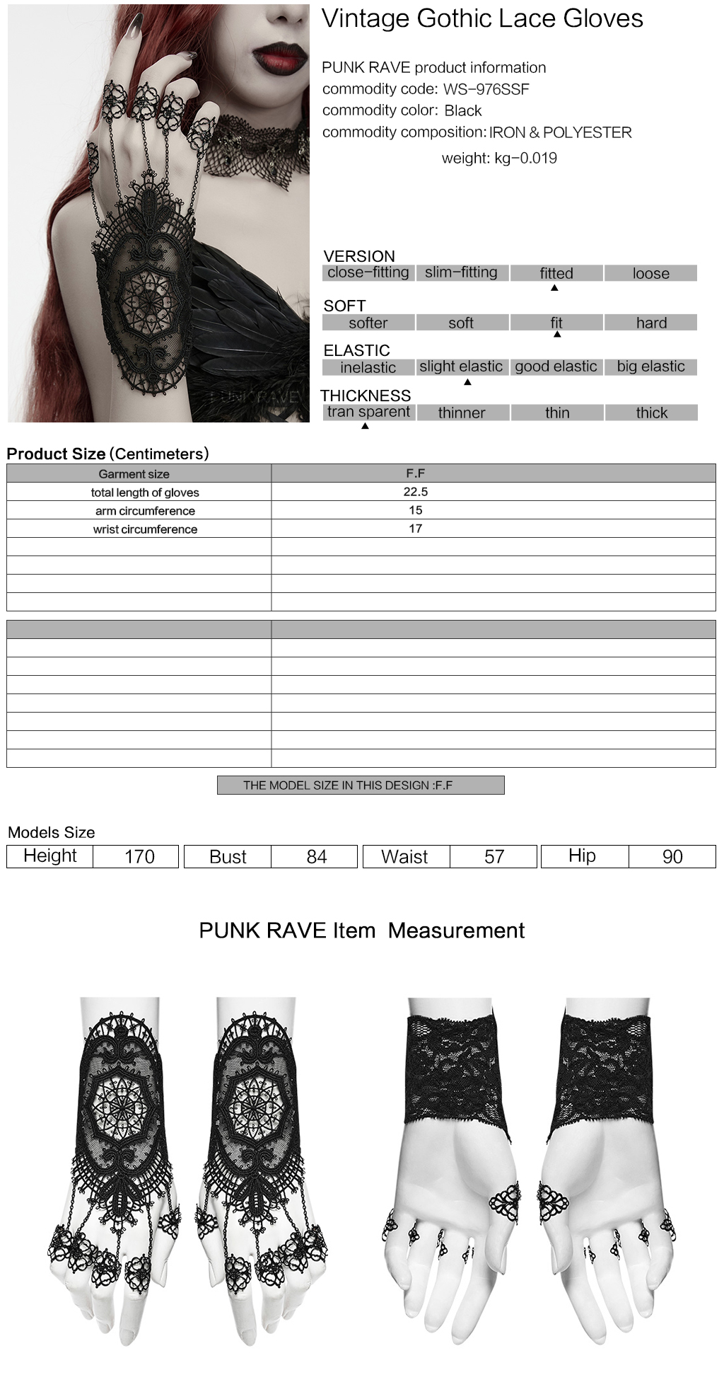 Vintage Gothic Elegant Lace Gloves - Image 10