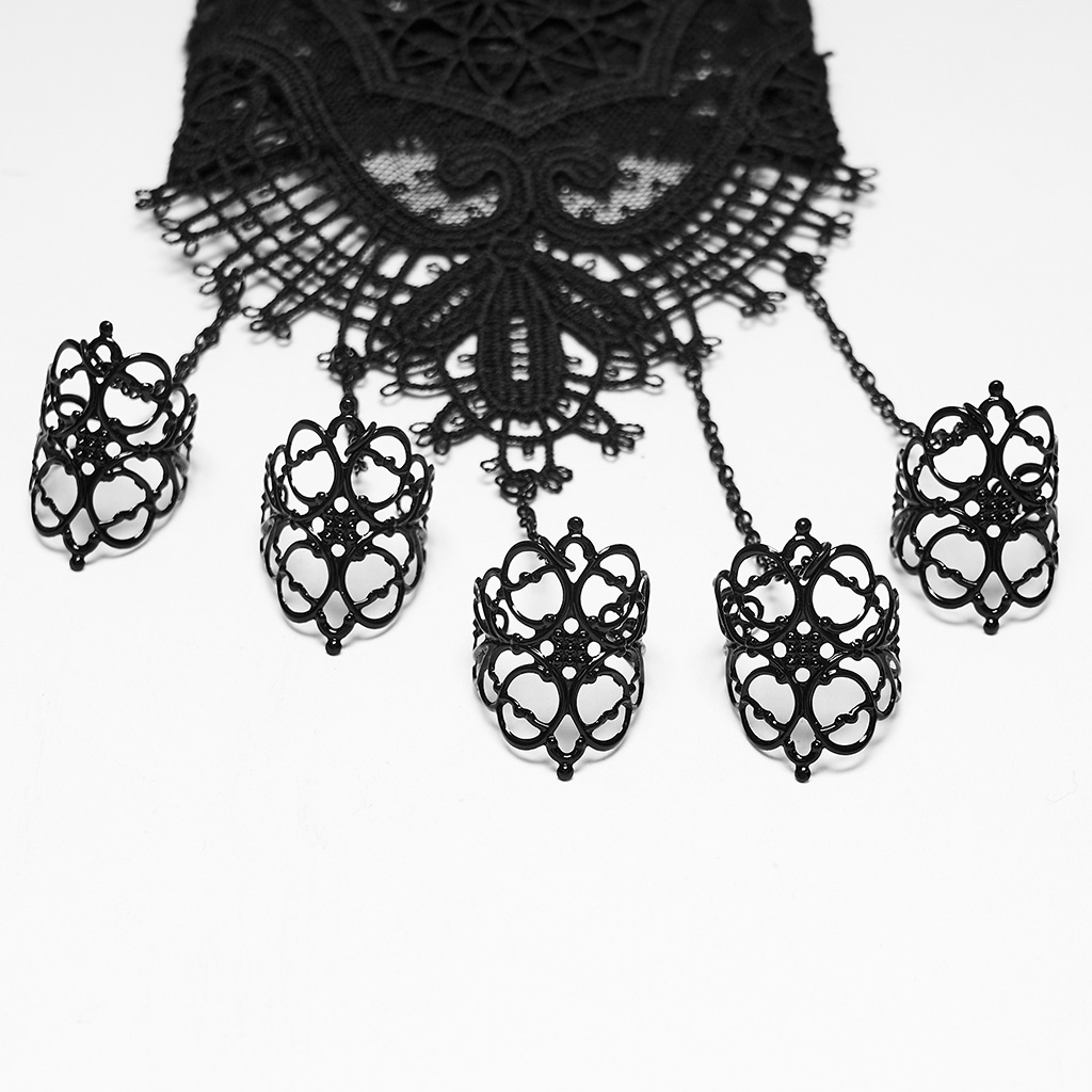 Vintage Gothic Elegant Lace Gloves - Image 9