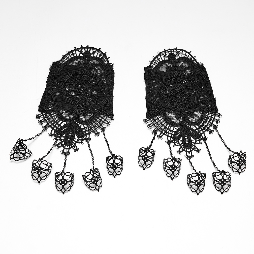 Vintage Gothic Elegant Lace Gloves - Image 6