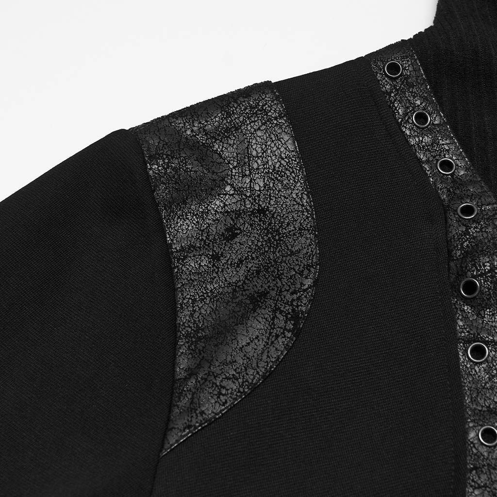 Punk High Neck Zipper Sweatshirt - Image 7