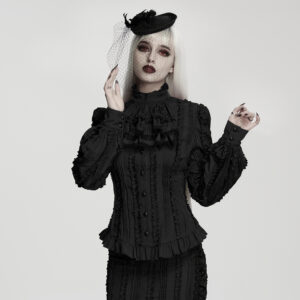 Elegant Victorian Classic Shirt- Black