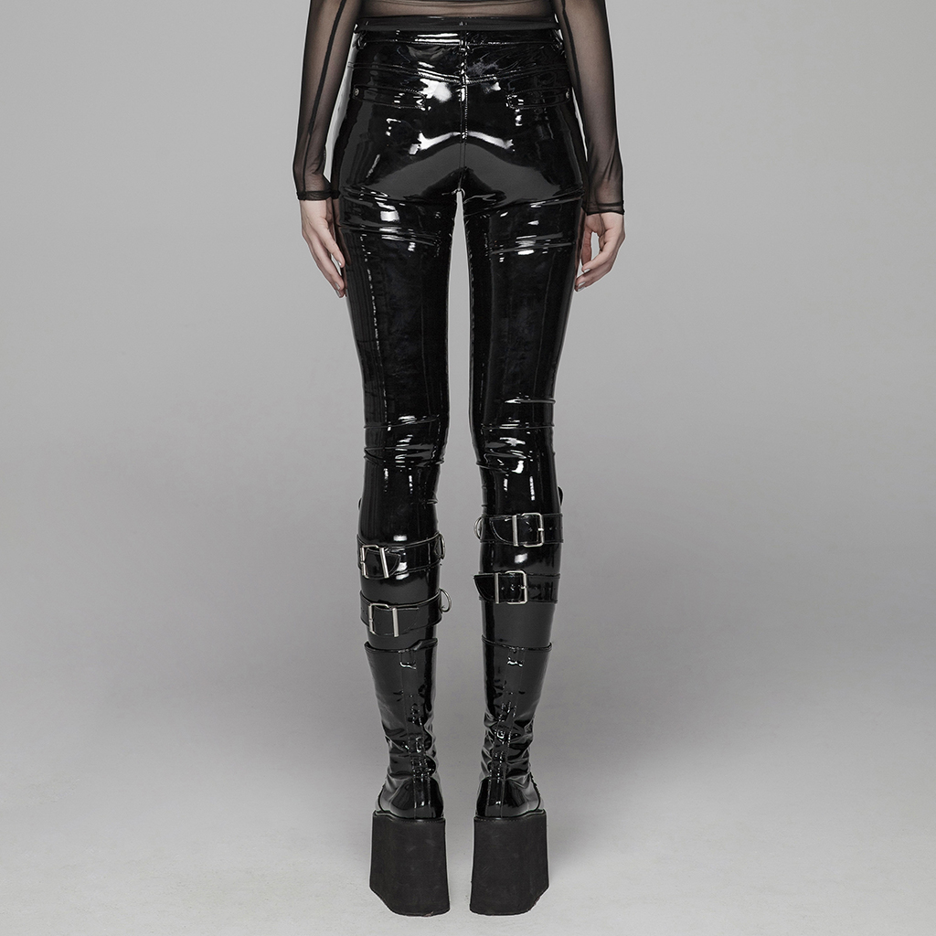 Punk Patent Leather Pants - Image 3