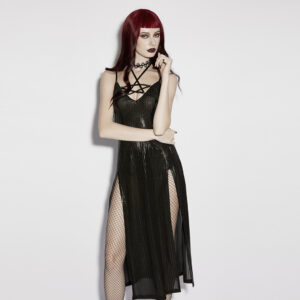 Punk Star Slip Dress- Black
