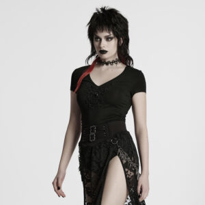 Gothic V-Neck Top