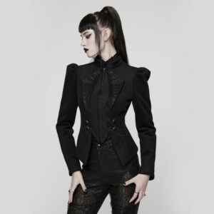 Goth Embroidered Woolen Coat